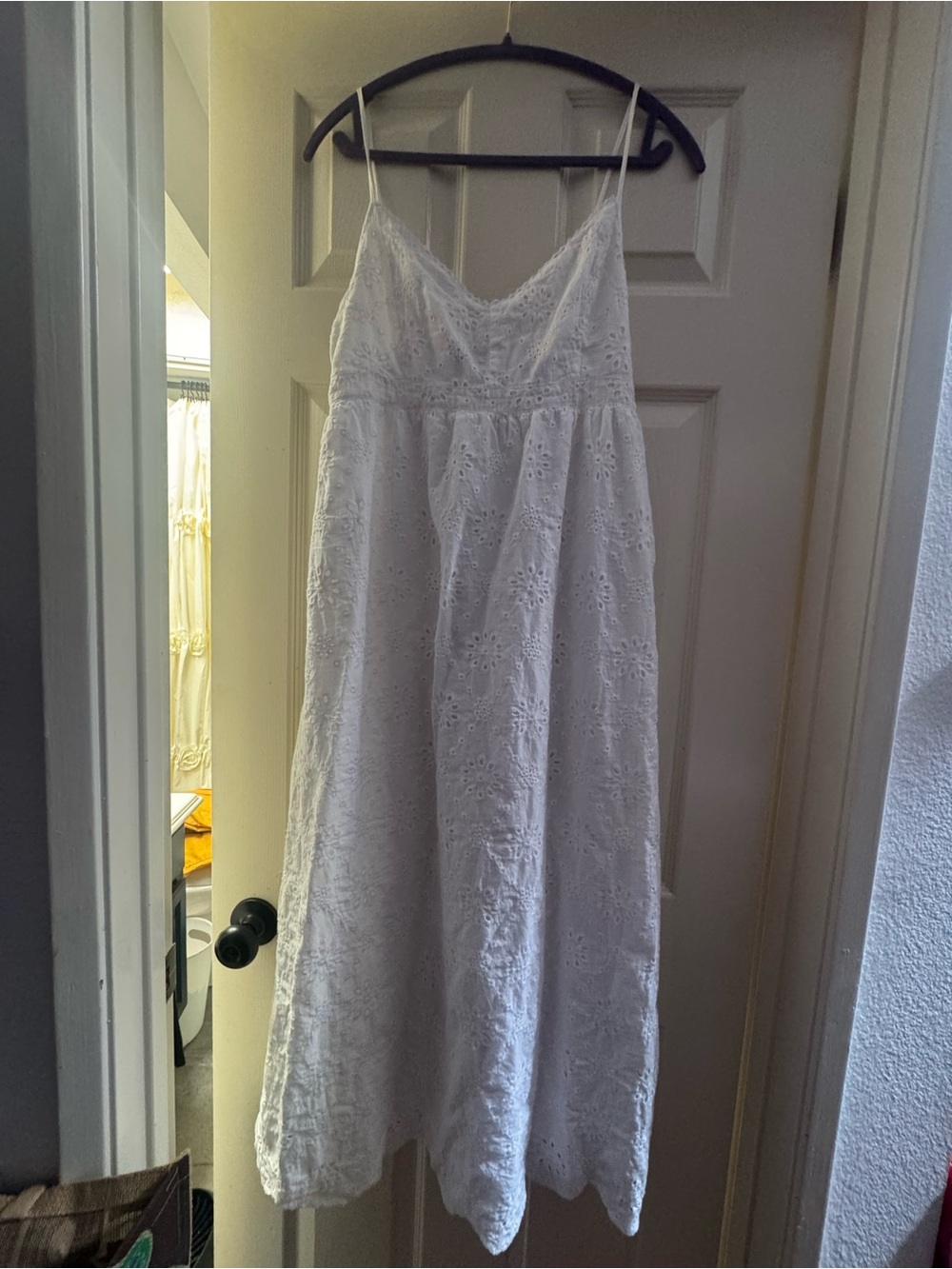White Eyelet Summer Maxi Dress